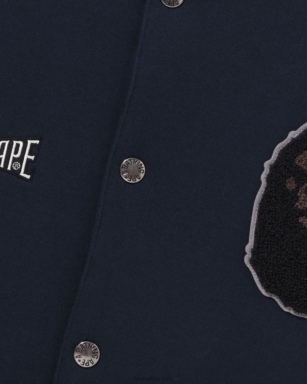 Морнарско плаво мушкарци A Bathing Ape зној универзитетска јакна J4280243
