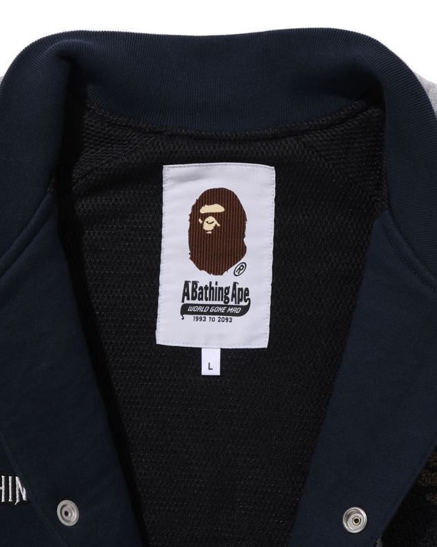 Морнарско плаво мушкарци A Bathing Ape зној универзитетска јакна J4280243