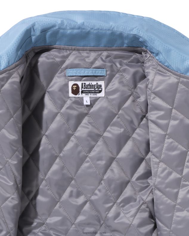 светло плава мушкарци A Bathing Ape саћа рипстоп бомбер јакна J4280317