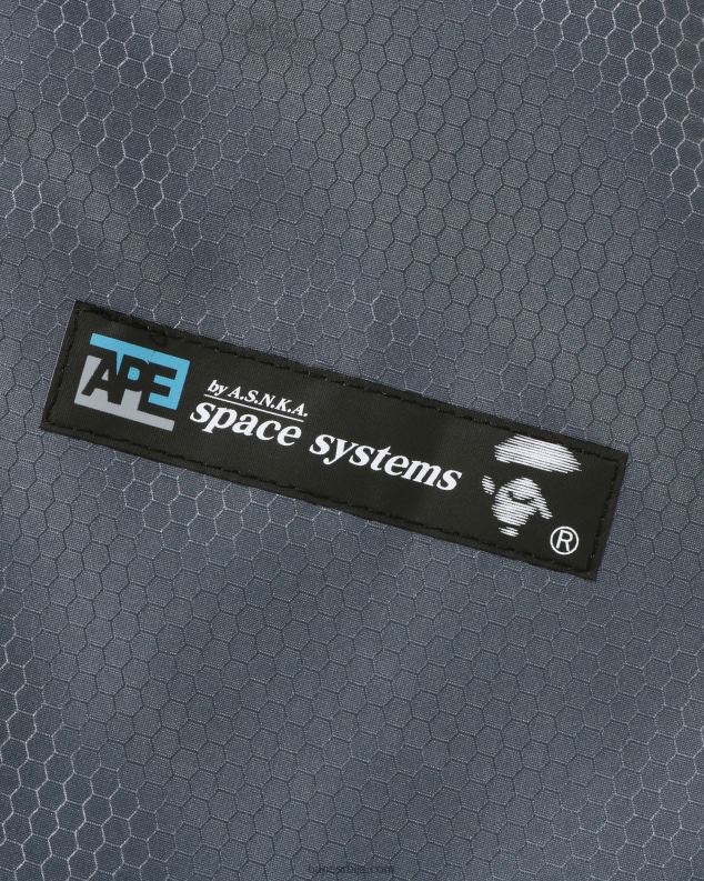 сива мушкарци A Bathing Ape саћа рипстоп бомбер јакна J4280318