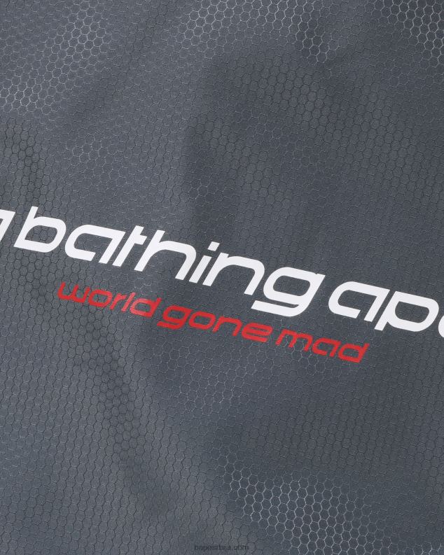 сива мушкарци A Bathing Ape саћа рипстоп бомбер јакна J4280318