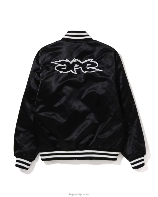 црн мушкарци A Bathing Ape универзитетска јакна опуштеног кроја J4280349