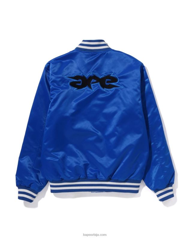 Плави мушкарци A Bathing Ape универзитетска јакна опуштеног кроја J4280350