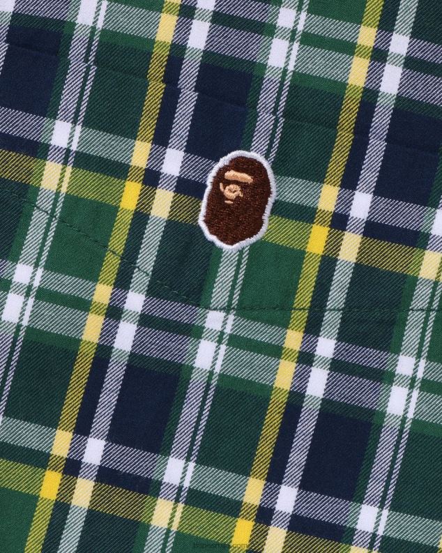 смарагд мушкарци A Bathing Ape широка мајица са мини каром J4280230