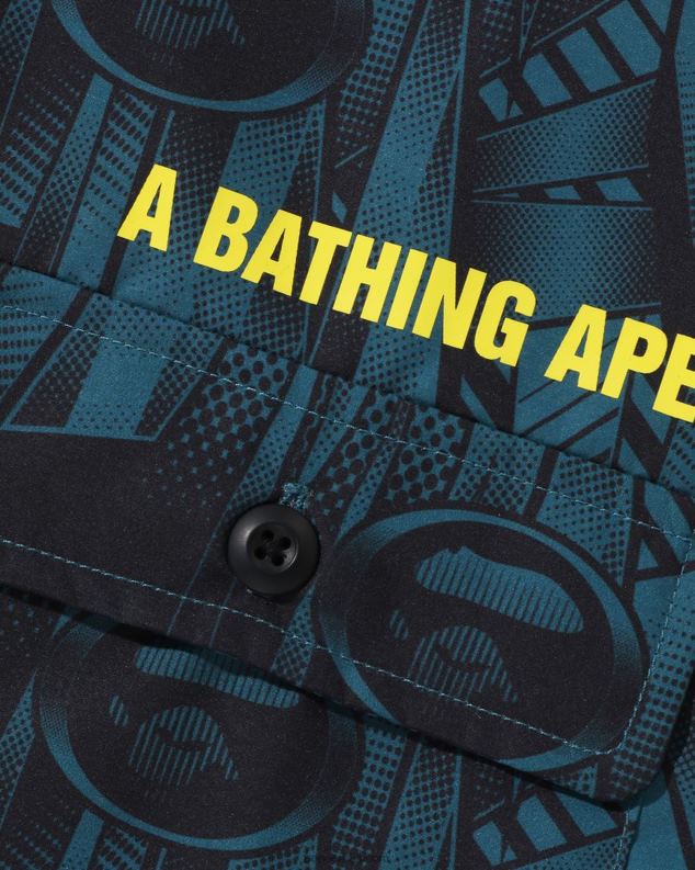 Плави мушкарци A Bathing Ape мајица опуштеног кроја спеед рацер J4280314