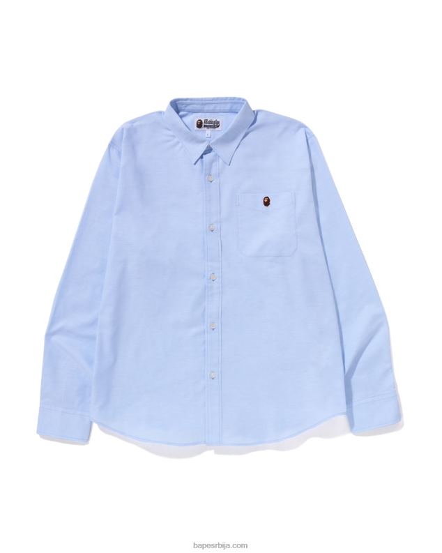 светло плава мушкарци A Bathing Ape оксфордска опуштена кошуља J4280328