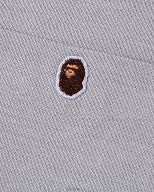 сива мушкарци A Bathing Ape оксфордска опуштена кошуља J4280329