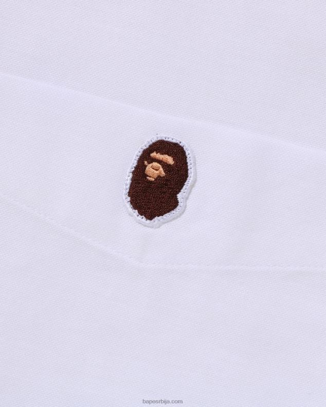 бео мушкарци A Bathing Ape оксфордска опуштена кошуља J4280331