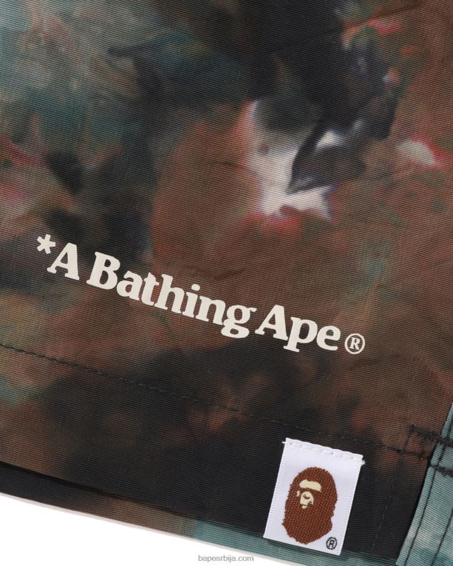 браон мушкарци A Bathing Ape цхусен хибрид лаке кратке хлаче J4280189
