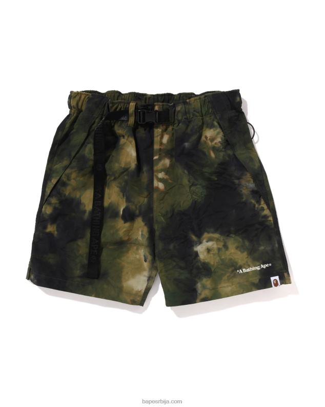 Војничко зелена мушкарци A Bathing Ape цхусен хибрид лаке кратке хлаче J4280190