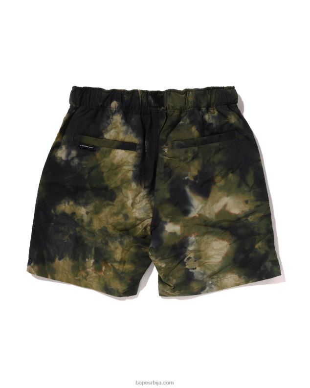 Војничко зелена мушкарци A Bathing Ape цхусен хибрид лаке кратке хлаче J4280190