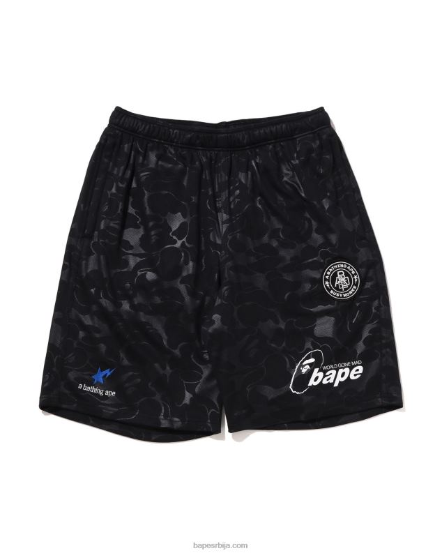 црн мушкарци A Bathing Ape шорц за фудбалске утакмице J4280355