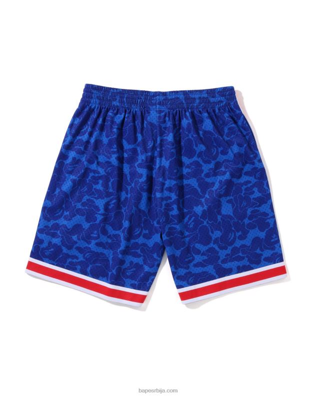 Плави мушкарци A Bathing Ape к м&н брооклин нетс шортс од дреса J4280373