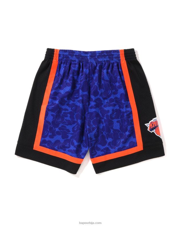 Плави мушкарци A Bathing Ape к м&н нев иорк кницкс шортс J4280376