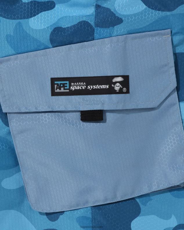 светло плава мушкарци A Bathing Ape цамо царго шорц у облику саћа J428096