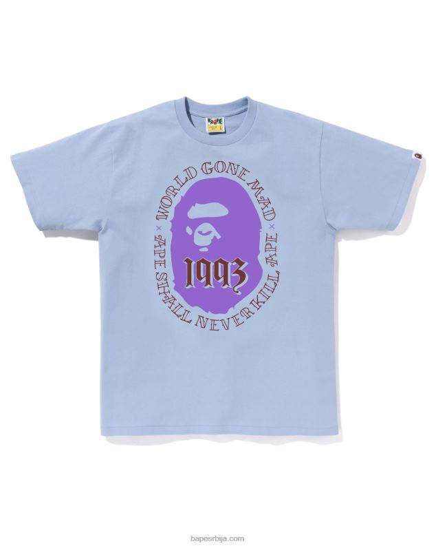 светло плава мушкарци A Bathing Ape глава 1993 тее J428052