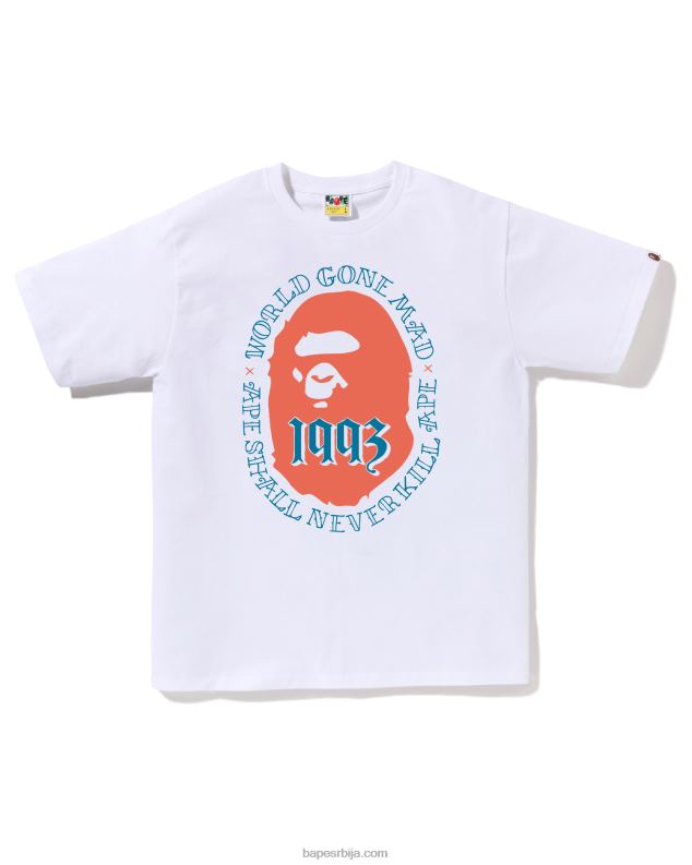 бео мушкарци A Bathing Ape глава 1993 тее J428055