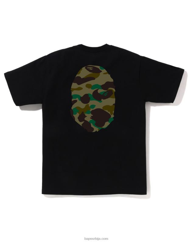 црн мушкарци A Bathing Ape 1ст цамо мајица са великом главом J42801