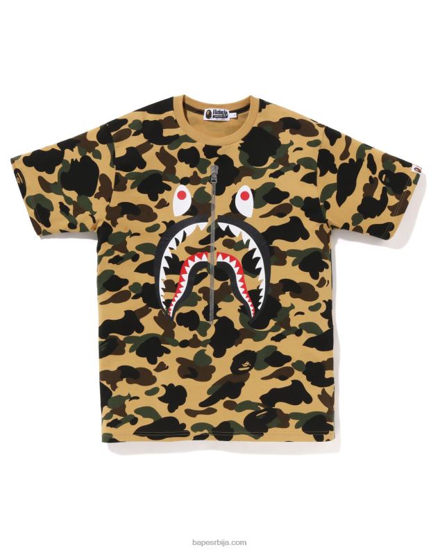 жута мушкарци A Bathing Ape 1ст цамо ајкула мајица J4280241