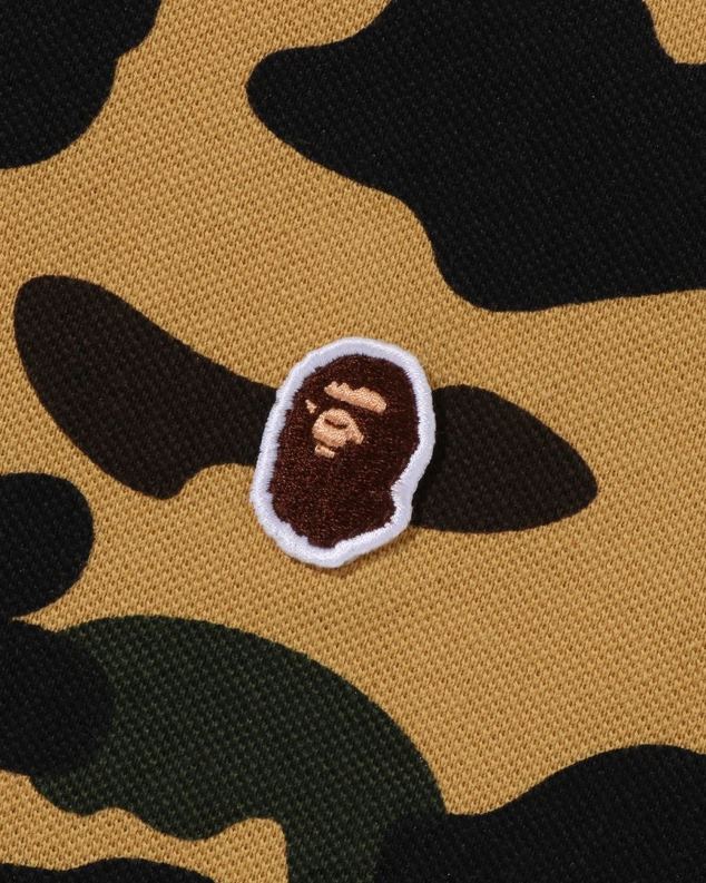 меко жута мушкарци A Bathing Ape 1. цамо поло опуштеног кроја за један поен J42806