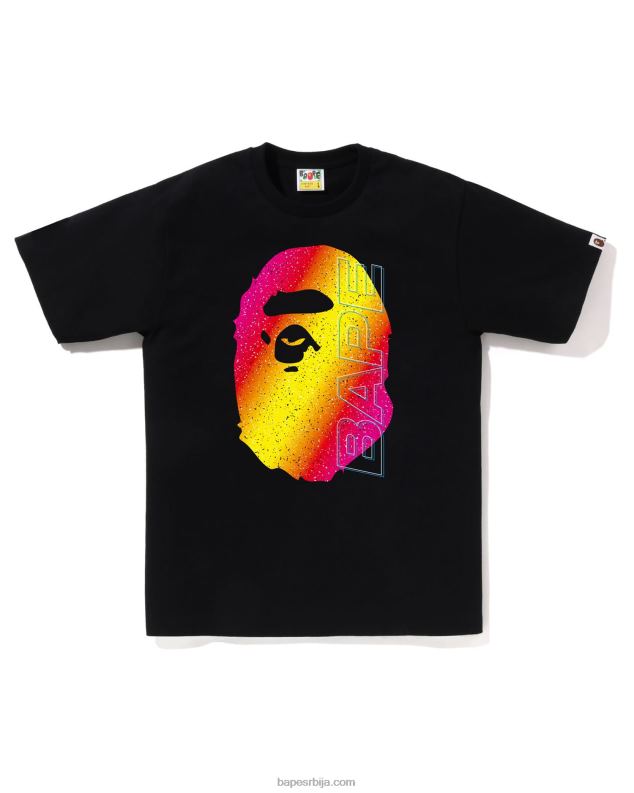 црн мушкарци A Bathing Ape електро неонска мајица J428011