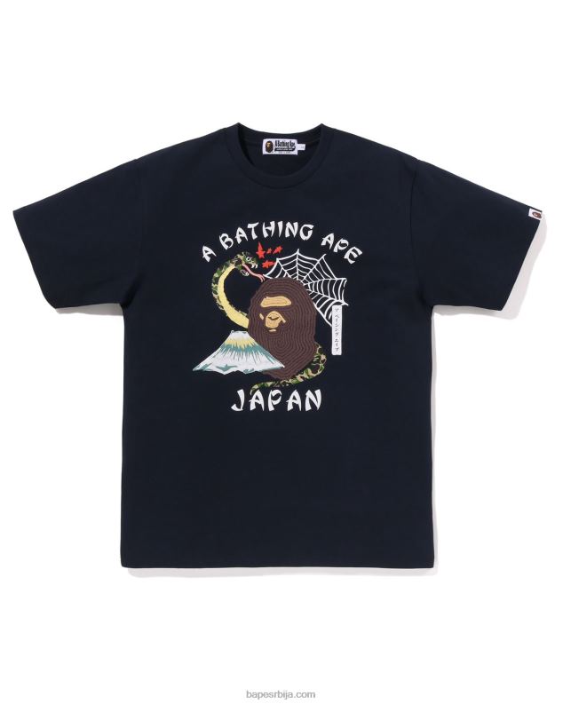 Морнарско плаво мушкарци A Bathing Ape јапанска култура мајица J4280114