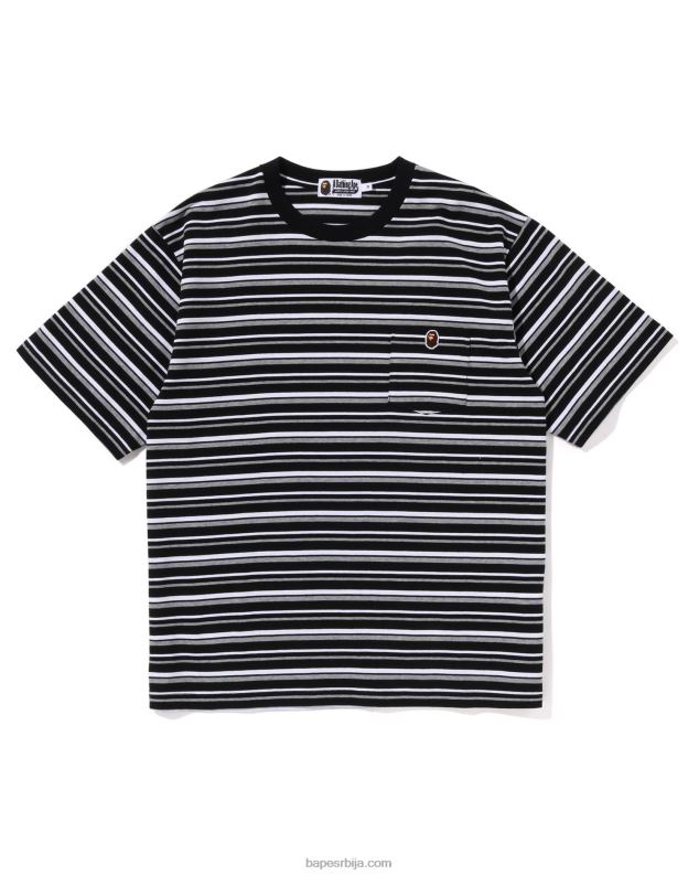 црн мушкарци A Bathing Ape хооп оне поинт опуштена мајица J4280118