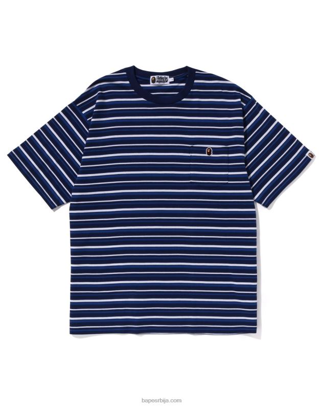 Плави мушкарци A Bathing Ape хооп оне поинт опуштена мајица J4280119