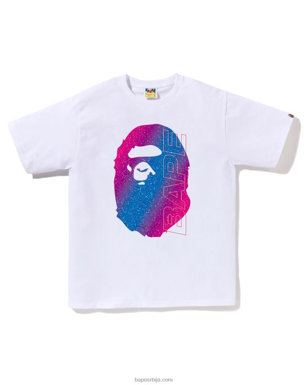 бео мушкарци A Bathing Ape електро неонска мајица J428012