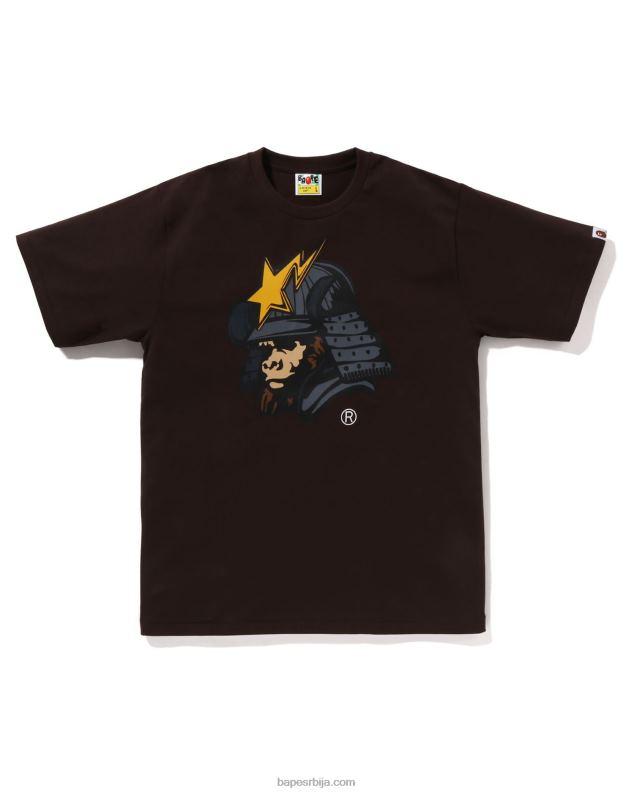 браон мушкарци A Bathing Ape генерал кабуто тее J4280123