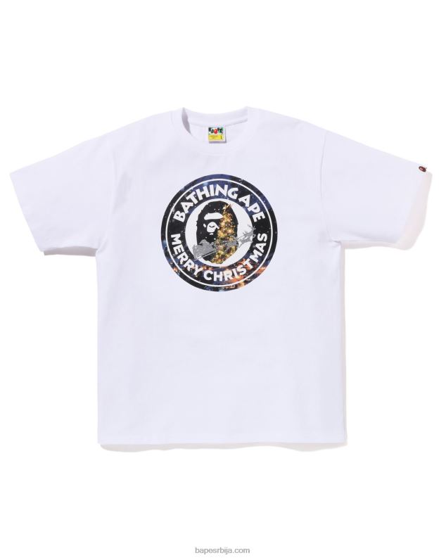 бео мушкарци A Bathing Ape Божић заузет радном мајицом J4280139