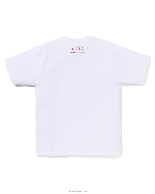 бео мушкарци A Bathing Ape Божић заузет радном мајицом J4280139