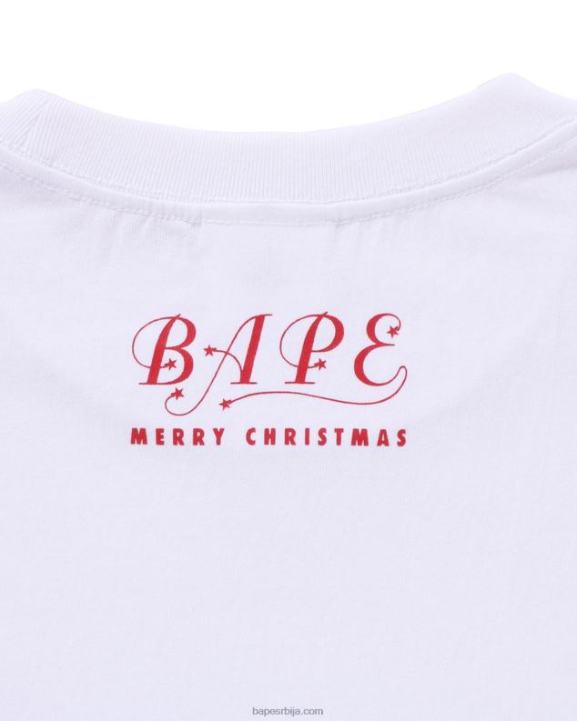 бео мушкарци A Bathing Ape Божић заузет радном мајицом J4280139