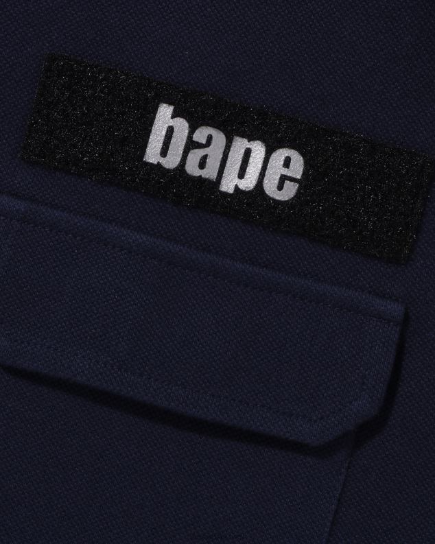 Морнарско плаво мушкарци A Bathing Ape поло опуштеног облика J4280142