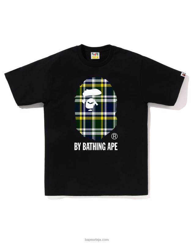 црн мушкарци A Bathing Ape цхецк тее J4280143
