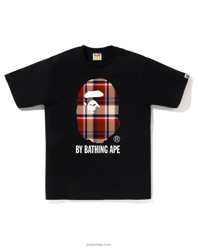 црн мушкарци A Bathing Ape цхецк тее J4280144