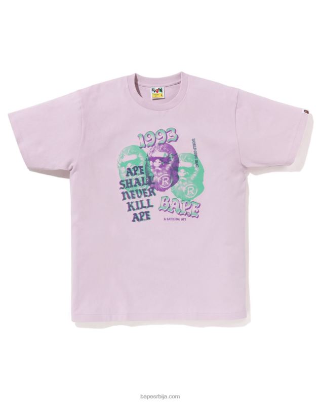 димљено грожђе мушкарци A Bathing Ape пигментна мајица са три главе J4280155