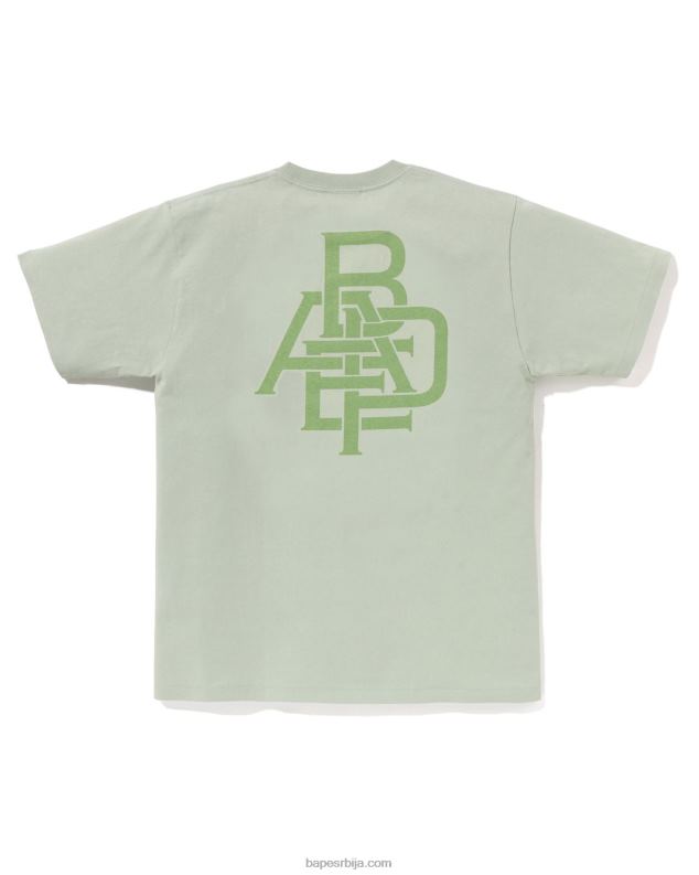 светло зелена мушкарци A Bathing Ape пигмент лого мајица J4280158
