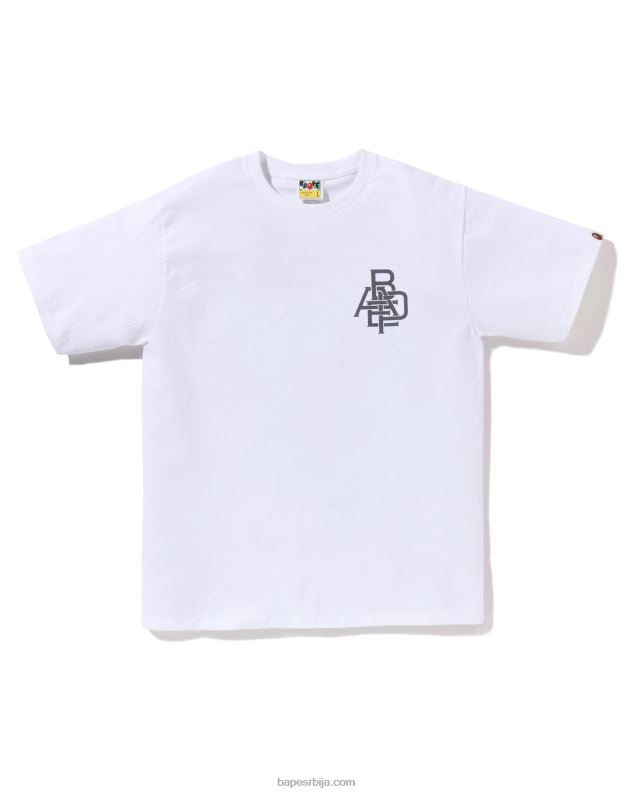 бео мушкарци A Bathing Ape пигмент лого мајица J4280160