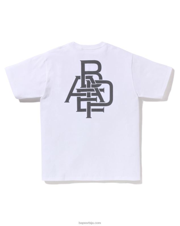 бео мушкарци A Bathing Ape пигмент лого мајица J4280160