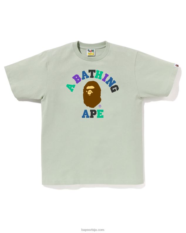 Војничко зелена мушкарци A Bathing Ape боје колеџ мајица J428017