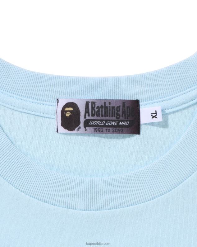 Плави мушкарци A Bathing Ape колеџ градација опуштена фит мајица J4280175