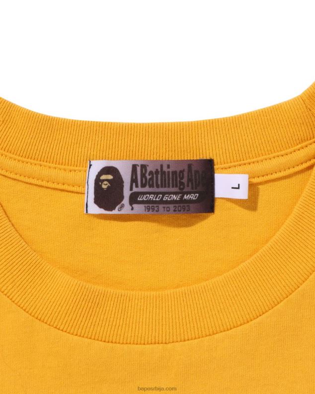 наранџаста мушкарци A Bathing Ape колеџ градација опуштена фит мајица J4280176
