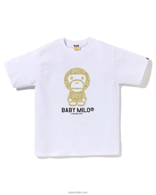 бео мушкарци A Bathing Ape лого монограм баби мило тее J4280198