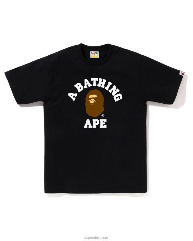 црн мушкарци A Bathing Ape колеџ тее J4280244