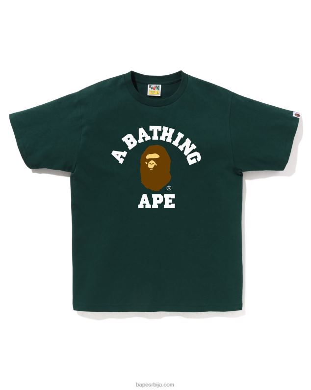 Војничко зелена мушкарци A Bathing Ape колеџ тее J4280245