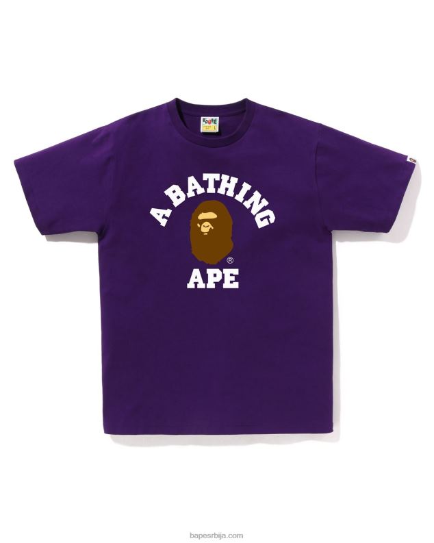 љубичаста мушкарци A Bathing Ape колеџ тее J4280246