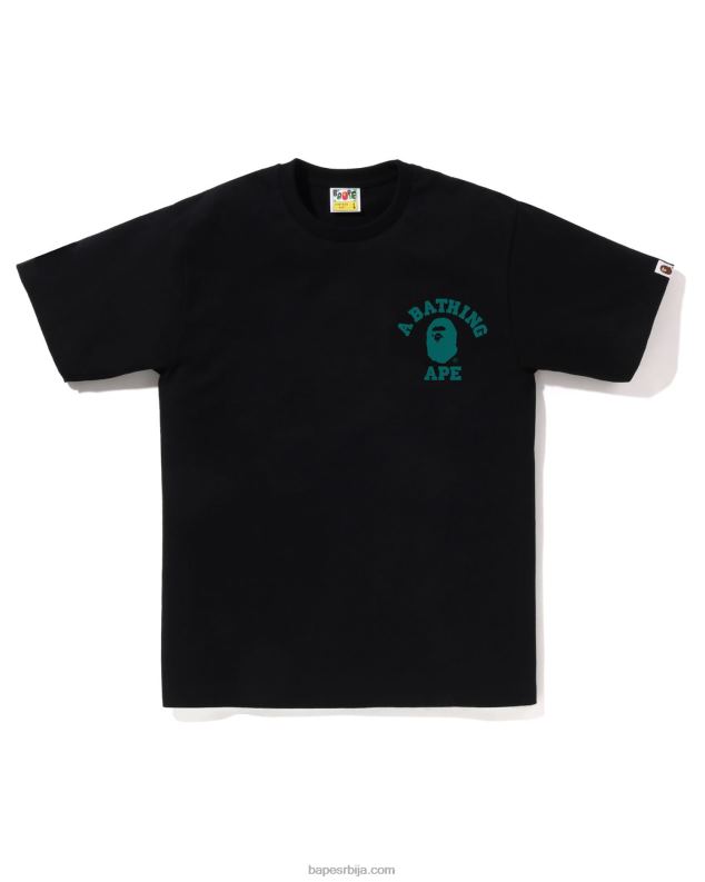 црн мушкарци A Bathing Ape Спеед Рацер Цоллеге атс Тее J4280256