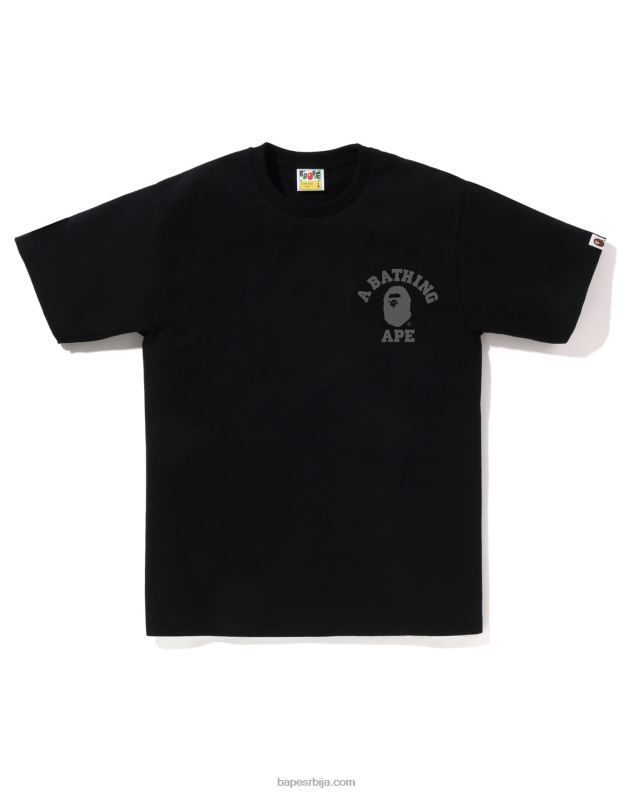 црн мушкарци A Bathing Ape Спеед Рацер Цоллеге атс Тее J4280257