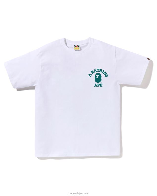 бео мушкарци A Bathing Ape Спеед Рацер Цоллеге атс Тее J4280259